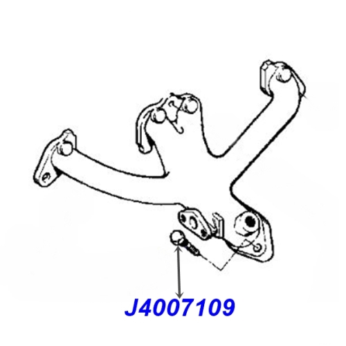 Jeep Wrangler YJ 2,5 ltr. Exhaust Flange Stud 3/8-16" and Nut Set 87-95