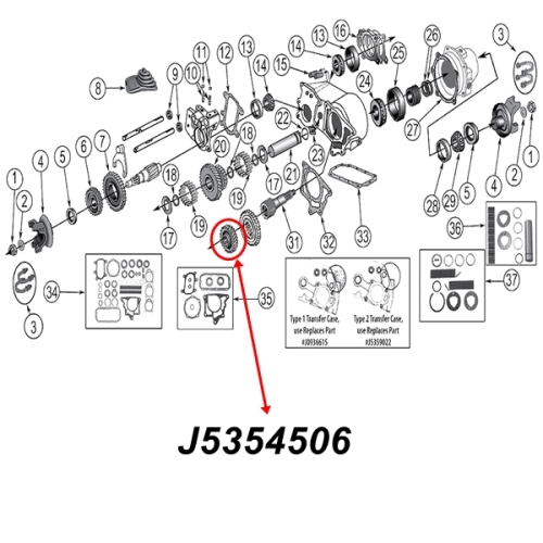 Jeep CJ Mainshaft Gear with 26 Teeth & 6 Splines Dana 20 Transfer Case 76-79