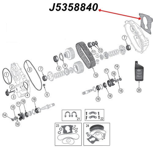 Jeep CJ Dichtung Gehäusedichtung Quadratrac Quadra-Trac Verteilergetriebe zum Getriebe 76-79