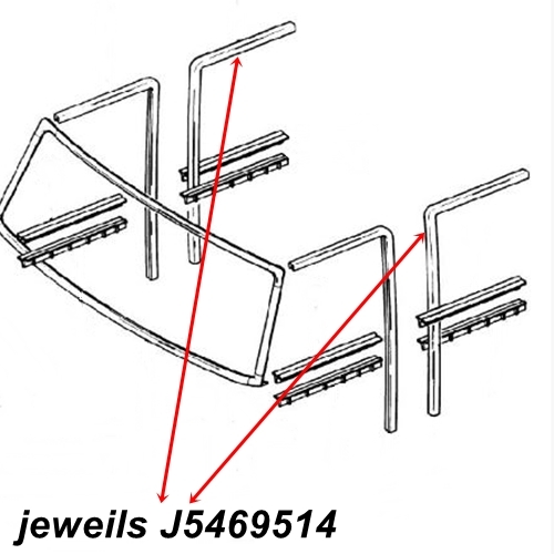 Jeep Wagoneer & Grand Wagoneer SJ Fensterführung Dichtung Glasführungsgummi Tür hinten 63-91