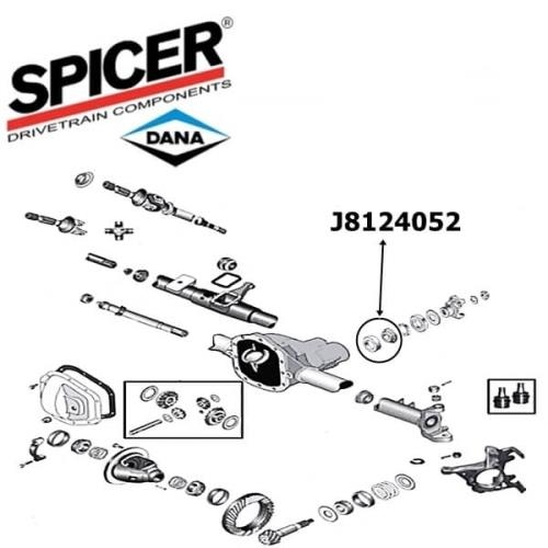 Jeep Cherokee XJ Differential Kegelradlager außen Dana 30 Vorderachse Spicer 84-99
