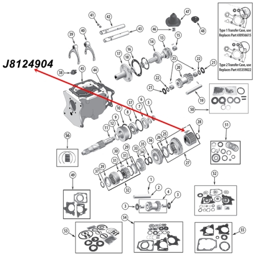 Jeep CJ ein Schaltstein für Syncronring 1. & Rückwärtsgang T150 Schaltgetriebe 76-79