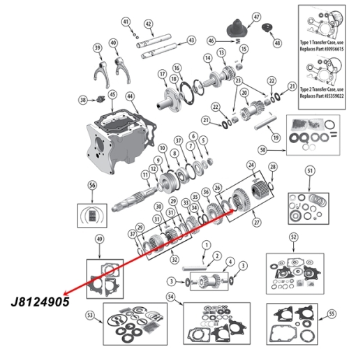 Jeep CJ one Synchronizer Spring 1st & Reverse T150 manual Transmission 76-79