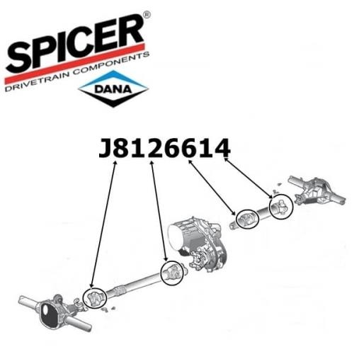 Jeep Cherokee XJ greasable U-Joint Propeller Shaft 82 x 27mm Spicer 84-01