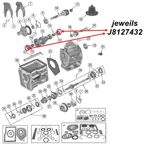 Jeep CJ eine Druckscheibe Scheibe Vorgelegewelle vorne oder hinten SR4 Schaltgetriebe 80-83