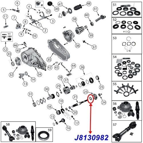 Jeep Wrangler TJ Simmerring Ölpumpengehäuse Ölpumpe NP231 Verteilergetriebe 96-06