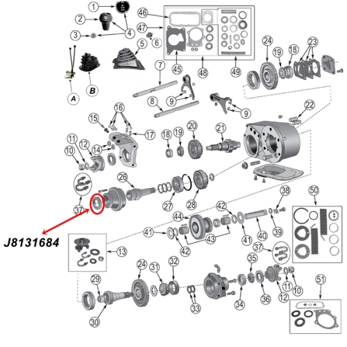 Jeep CJ Simmerring Eingang Dana 300 Verteilergetriebe 80-86
