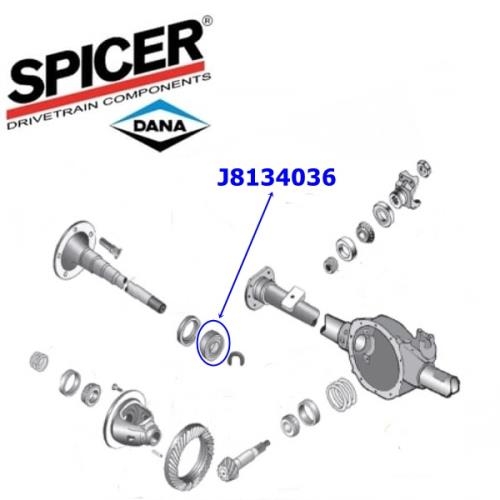 Jeep Wrangler YJ one outer Axle Bearing Dana 35 rear axle Spicer 90-95
