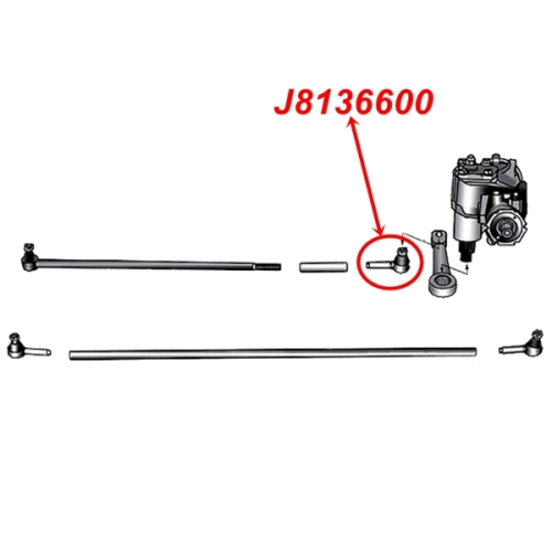 Jeep CJ Premium Steering Tie Rod End left to Pitman Arm LHD 72-86