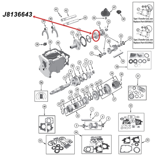 Jeep CJ Lager Hauptlager Eingangswelle T150 Schaltgetriebe 76-79