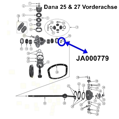 Jeep Willys CJ5 CJ6 Inner Oil Seal Dana 27 front axle 66-71