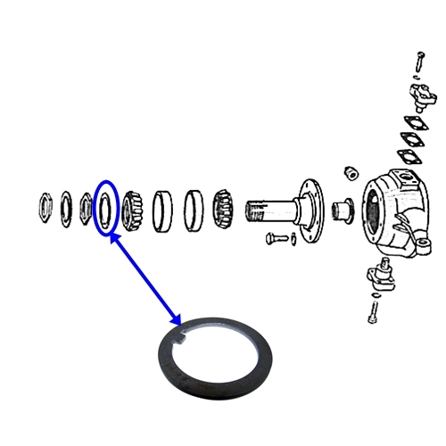 Jeep CJ lock washer wheel bearing Dana 27 front axle 76-86