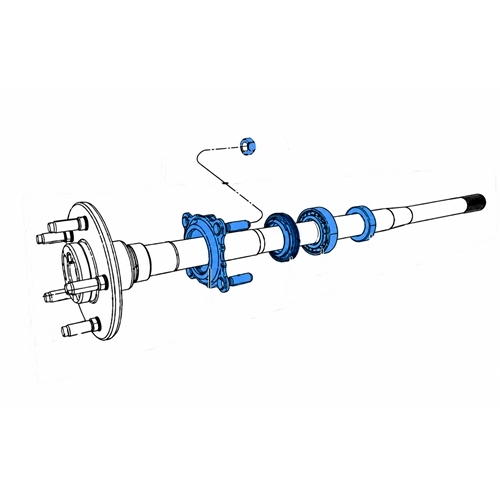 Jeep Wrangler JL Radlager Set außen mit Lagerhalter Dana 44 schmale Hinterachse 18-26