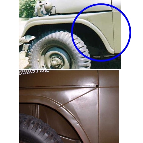 Jeep Willys M38A1 front right fender 52-68