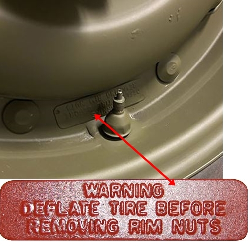 Jeep Willys MB Ford GPW Typenschild Warnplatte geteilte Militär Felge 42-45