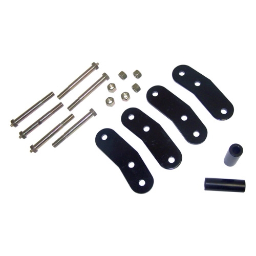 Jeep Wrangler YJ spring shackle set for front or rear, greaseable, heavy duty 0.75" 87-95