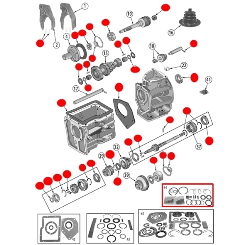 Jeep CJ Master Overhaul Kit SR4 manual Transmission 80-83