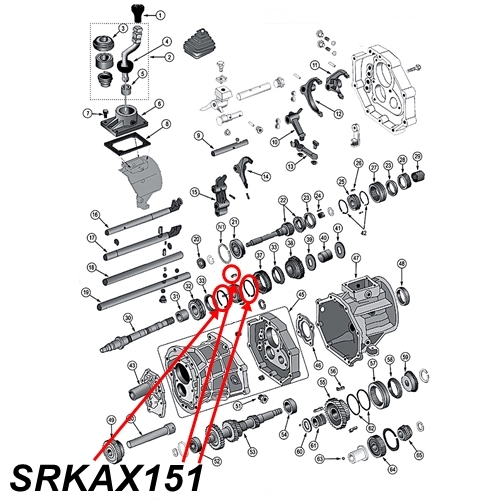Jeep Cherokee XJ Set Synchronringfeder mit Schaltstein für 1. & 2. Gang AX15 Schaltgetriebe 88-99