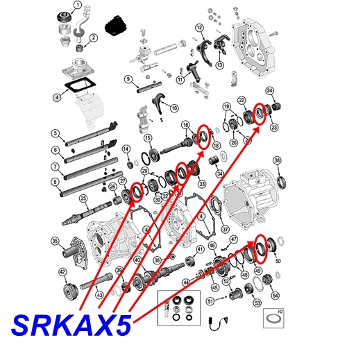 Jeep Wrangler TJ Synchronring Komplett Set AX5 Schaltgetriebe 96-02