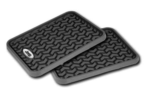 Jeep Cherokee XJ Satz Fußmatten Gummimatten hinten schwarz mit Jeep Logo 84-01