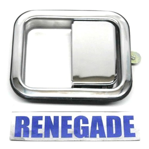 Jeep CJ Wrangler YJ Türgriff Türgriffmulde rechts für Vollstahltüren Chrom 81-95