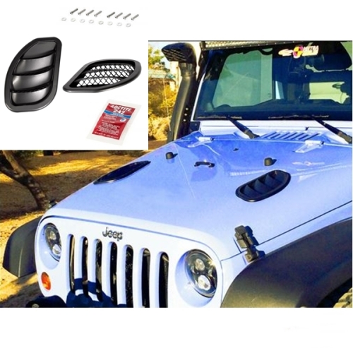 Jeep Wrangler JK hood Side Vent Kit black Daystar 07-18