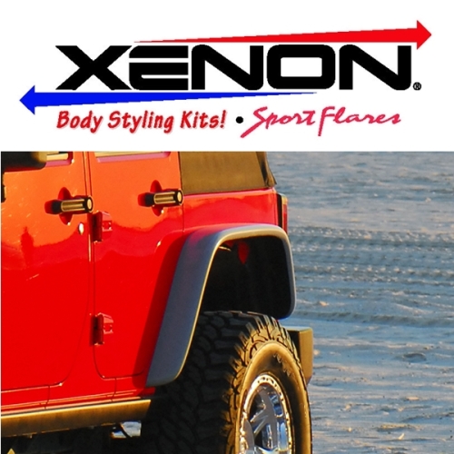 Jeep Wrangler JK 2doors Xenon Fender Flare Set 1,5" narrower Flat Fender Style Polyurethene 07-15