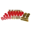 Jeep CJ CJ5 CJ7 red 1" Body Mount Lift Bushing Set with Hardware Prothane 80-86