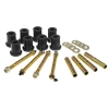 Jeep CJ black polyurethane greasable shackle bushing set for rear leaf spring Prothane 76-86