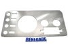Jeep CJ Tachoblende mit Radio Ausschnitt Edelstahl 76-86