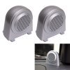 Jeep Wrangler JK 2pcs Set Tweeter Speaker Enclosures brushed Silver 07-10