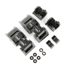 Jeep Wrangler JK Haubenhalter Set Haubenhaken schwarz texturiert Aluminium verstellbar Rugged Ridge 07-18