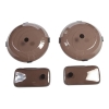 Jeep Wrangler TJ 4 piece set smoked acrylic headlight and front turn signal covers Rugged Ridge 96-06