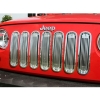 Jeep Wrangler JK 7-teiliges Set Einsätze für den Kühlergrill Aluminium 07-18
