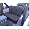 Jeep CJ Wrangler YJ Sitzbank Rücksitzbank Sitz klappbar Schwarz Denim 76-95