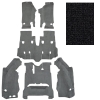 Jeep Wrangler JK 4-door cutpile original style standard carpet complete set footwell & trunk black 07-10
