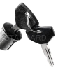 Jeep Wrangler YJ tailgate lock cylinder with black cap including key standard 91-94