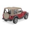 Jeep Wrangler TJ convertible top replacement convertible top cover incl. window dark tan denim Bestop 96-02