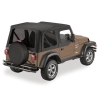 Jeep Wrangler TJ Convertible Top Replacement Cover Tinted with Snap-On Window Black Denim Bestop 96-02