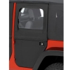 Jeep Wrangler JK 4-door Unlimited Set of split doors rear Black Twill Textile 3-ply Bestop 07-18