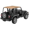 Jeep Wrangler TJ Safari Bikini Top strapless style brown Spice Denim Bestop 96-02