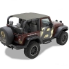 Jeep Wrangler JK 2-door Header Bikini Top Safari Style Khaki Diamond Bestop 07-09