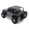 Jeep Wrangler JL 2-door Header Safari Bikini Top Cable Style Black Diamond Bestop 18-