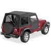 Jeep Wrangler TJ Supertop soft top incl. divisible doors tinted windows Black Diamond 96-06