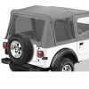 Jeep Wrangler YJ Satz Fliegengitter Mesh Scheiben für Orginal Verdeck Grau Charcoal Bestop 88-95