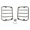 Jeep Wrangler JK Pair of Rear Light Guards Stainless Steel Traditional Style 07-17