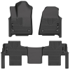 Jeep Grand Wagoneer WS 3pcs. Set Front & Second Seat Floor Liners black WeatherBeater™ Husky Liners 22-26