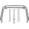 Jeep Willys CJ CJ3A CJ3B Gestell Gestänge Softtop Verdeck Field Top 49-64